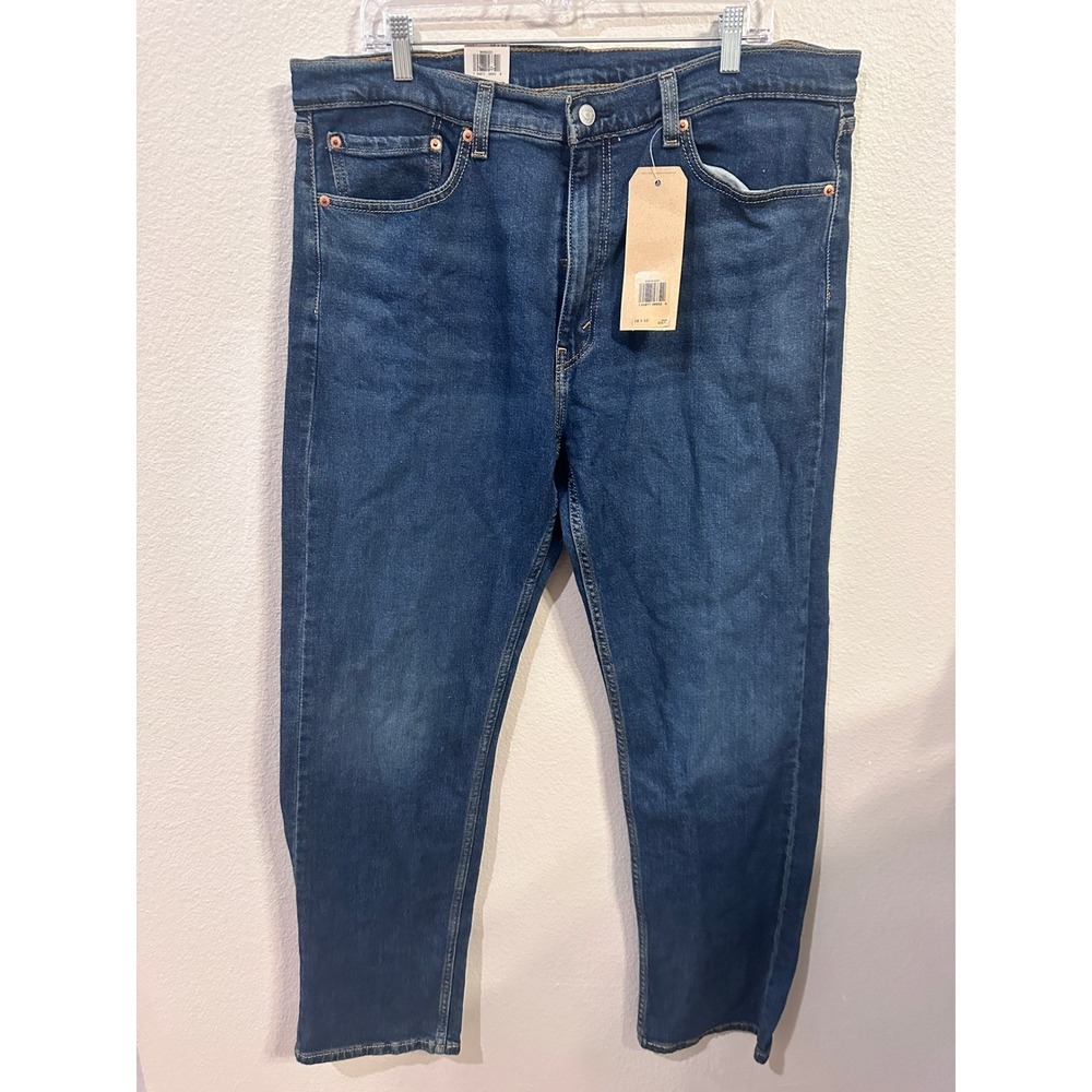 Levis 505 Regular Fit Jeans Mens 38x32 Blue Denim Pants NWT